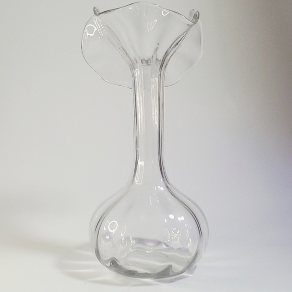 VINTAGE Mid-Century "Jack in the Pulpit" Glass Vase 1960s - Picture 10 of 12